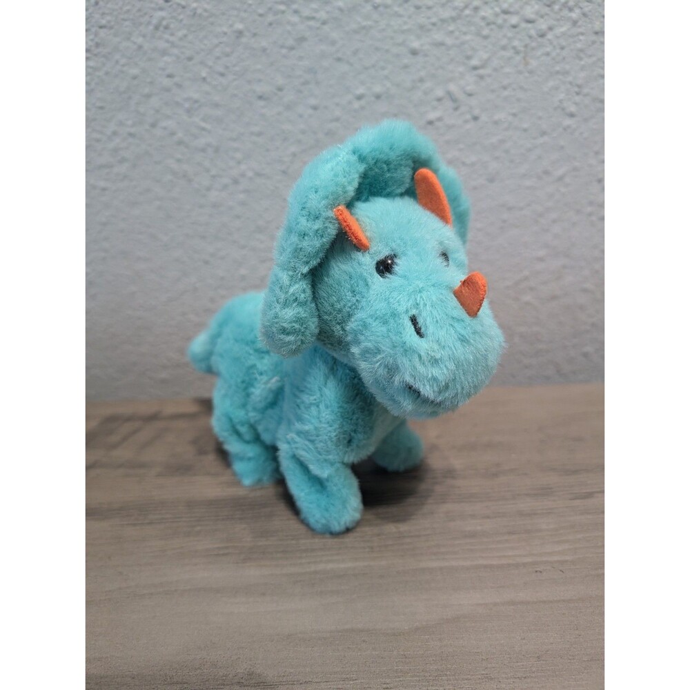 Kid Connection Walking Triceratops Plush 6” Teal Dinosaur Electronic Tested
